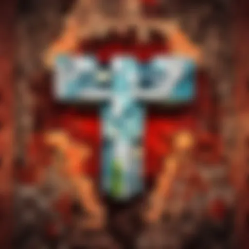 Digital Minecraft logo with a dynamic design