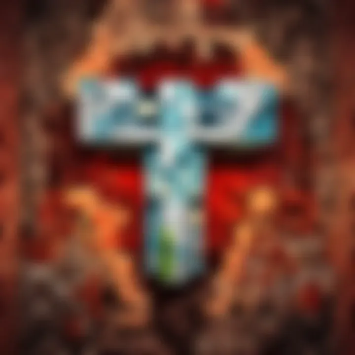 Digital Minecraft logo with a dynamic design