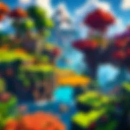 A captivating view of the Minecraft world on Nintendo Switch showcasing vibrant landscapes and structures.