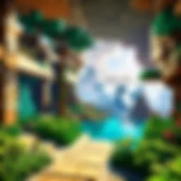 A breathtaking Minecraft landscape showcasing diverse biomes