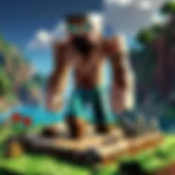 Minecraft launcher interface showcasing features