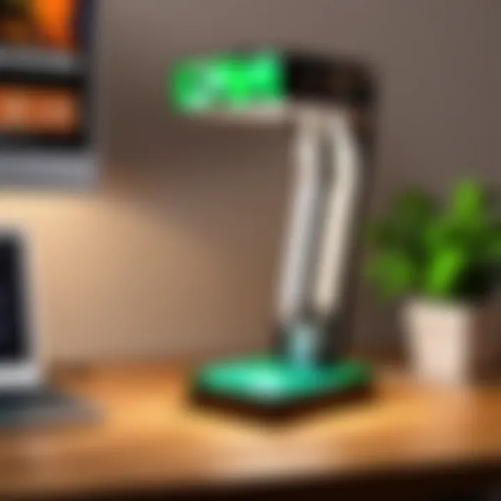 Minecraft-themed LED desk lamp