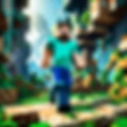 Concept art showcasing the iconic Minecraft world