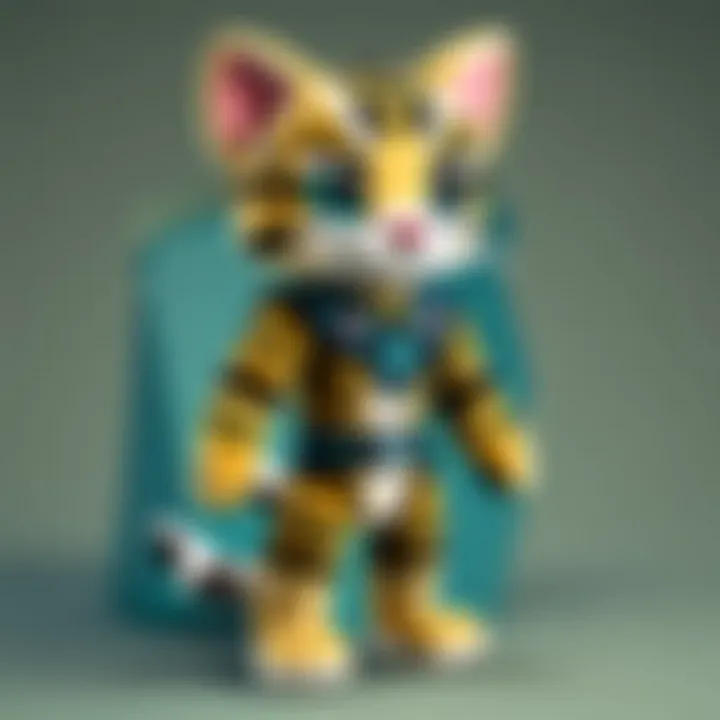 Minecraft Ocelot Plush Alongside Gaming Accessories