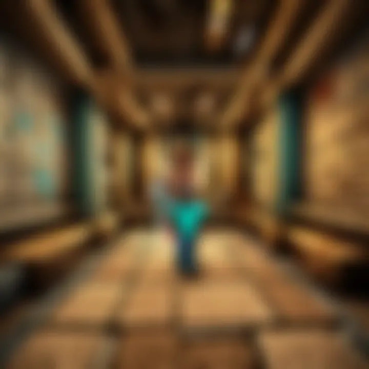 Illustration showcasing multiplayer interaction on a Minecraft PE server