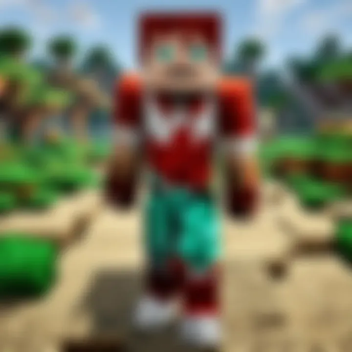 Players in Minecraft showcasing their custom skins