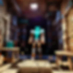 An illustration of a mysterious Minecraft realm