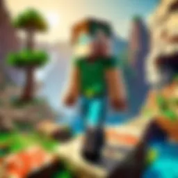 Adventure game with blocky graphics