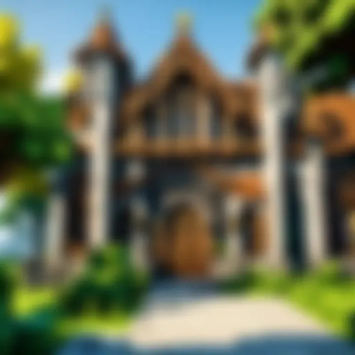 Virtual world with unique building mechanics