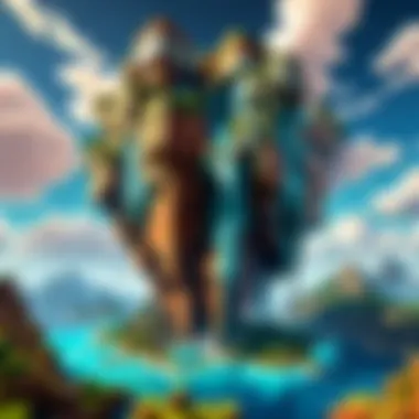 Exploration in the Sky Block Realm Minecraft sky block game exploration