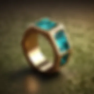 Stylish Minecraft wedding ring featuring a subtle nod to the game's iconic elements