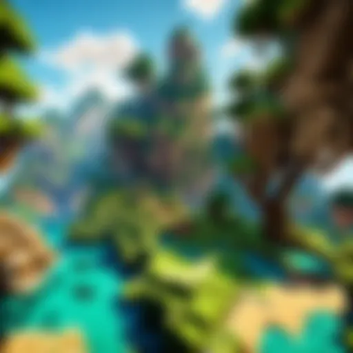 Creative landscape altered by mods in Minecraft