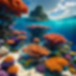 Vibrant coral reef ecosystem