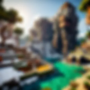 Immersive Gaming Experience in Minecraft A gamer immersed in a vibrant digital world of Minecraft.