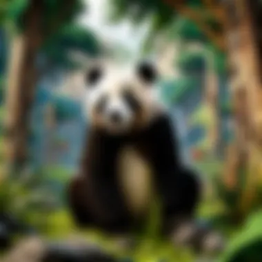 Dedicated Conservation Efforts Panda Conservationist Monitoring Habitat