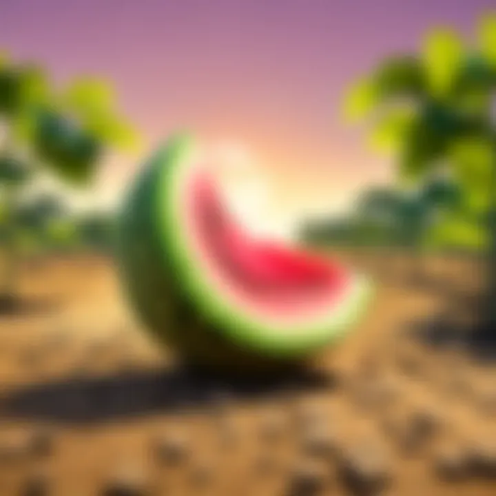 Harvesting ripe melons