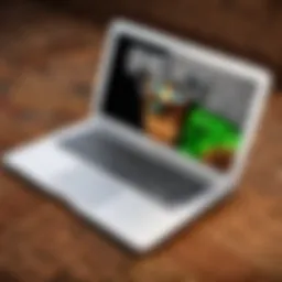 Close-up of MacBook Air showcasing its sleek design and keyboard
