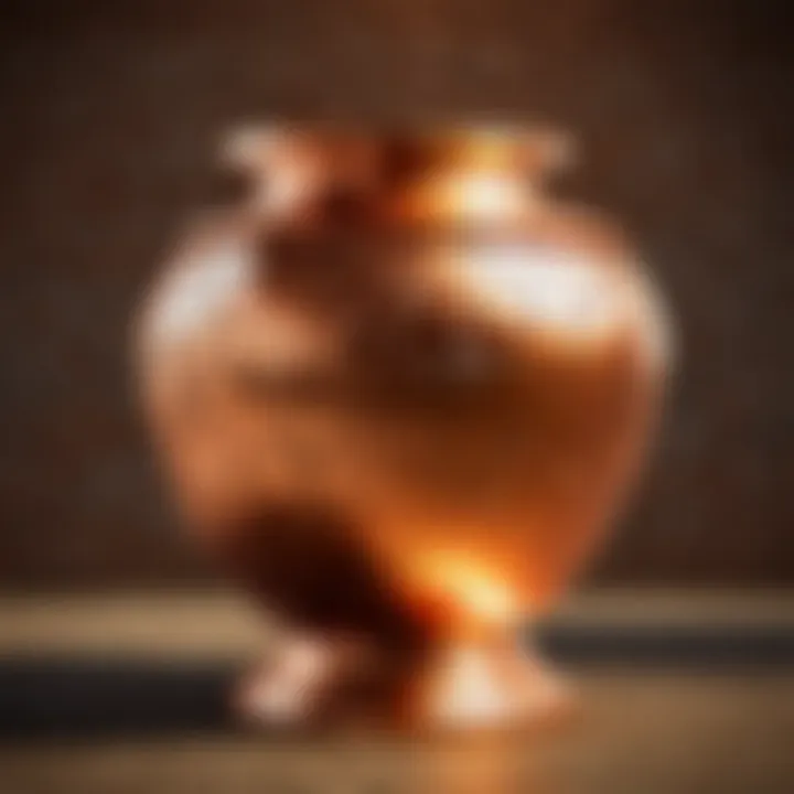 Radiant Copper Vessel Reflecting Artistry