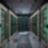 Digital rendering of server room