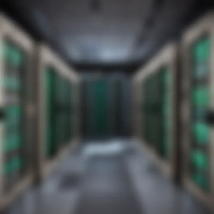 Digital rendering of server room