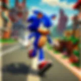 Sonic the Hedgehog in high-speed chase