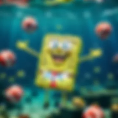 SpongeBob Floatie Showcasing Underwater Adventure Scene