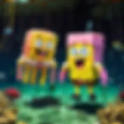 SpongeBob and Patrick in Jellyfish Fields