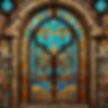 Artistic Stained Glass Window in Minecraft