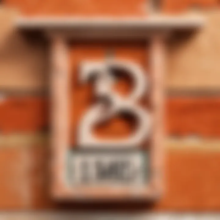 Intricate Terra Cotta House Number Detail