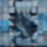 Vibrant blue concrete tile floor in a modern Minecraft build