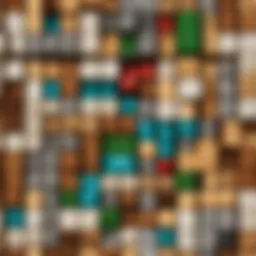 An array of vibrant building blocks showcasing various textures