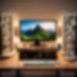 High-performance gaming desktop setup for Minecraft