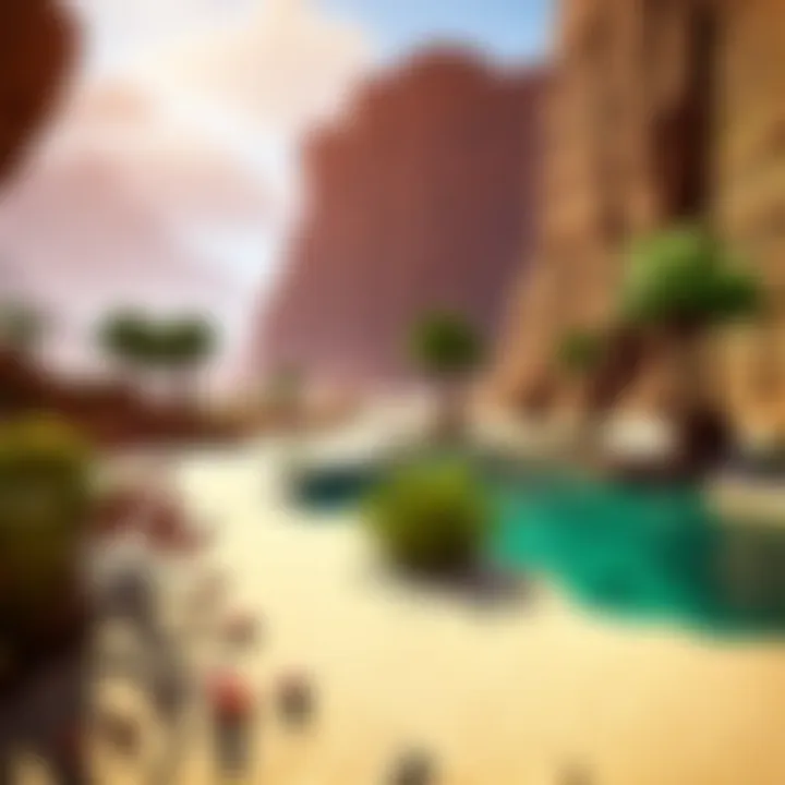 Desert Oasis in Minecraft