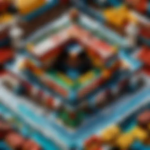 A creative blend of LEGO bricks and Minecraft blocks showcasing a vibrant building set.