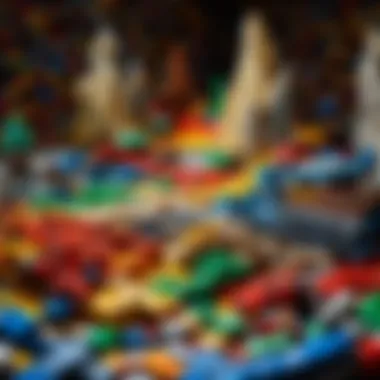 Colorful Display of LEGO and Minecraft Sets A colorful display of various LEGO and Minecraft themed building sets.