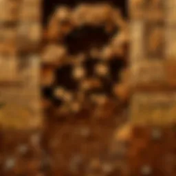 Close-up view of dirt blocks in Minecraft showcasing texture and details