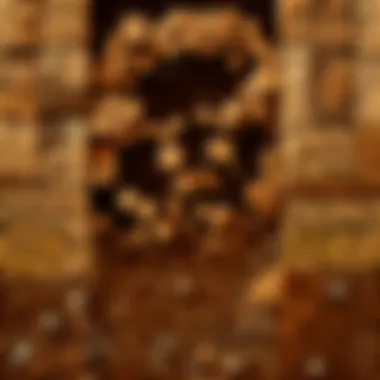 Detailed Texture of Dirt Blocks Close-up view of dirt blocks in Minecraft showcasing texture and details