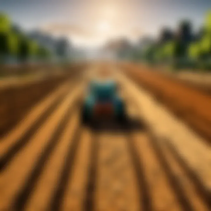 Dirt being utilized for farming in Minecraft