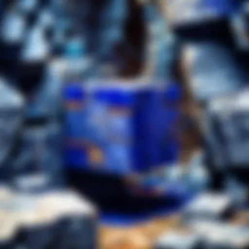 Lapis stone block within a Minecraft environment showcasing its vibrant color
