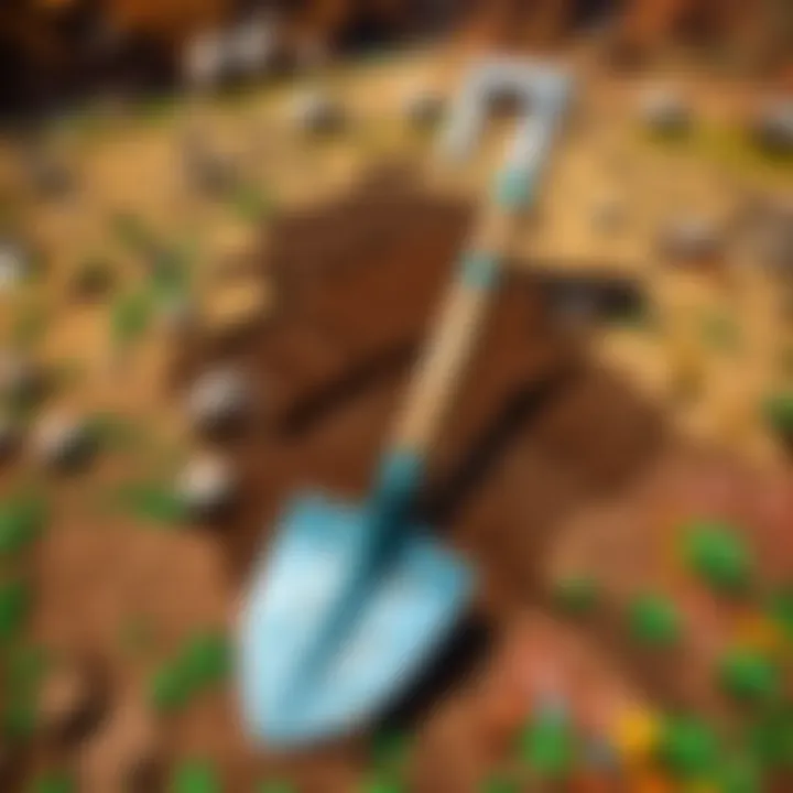 Comparison of shovel efficiency in survival vs creative mode