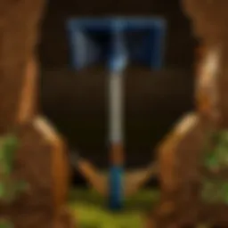 Minecraft shovel showcasing various materials