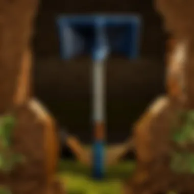 Minecraft shovel showcasing various materials