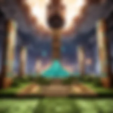 A beautifully constructed beacon surrounded by vibrant terrain