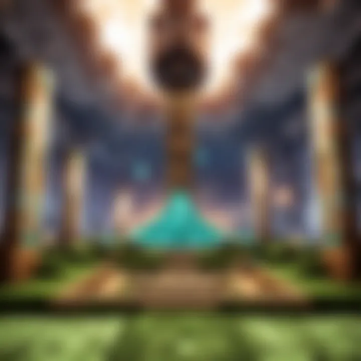 A beautifully constructed beacon surrounded by vibrant terrain