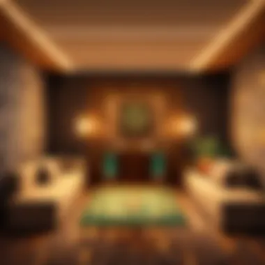 Aesthetic Room Lighting An intricately designed room illuminated by various light sources