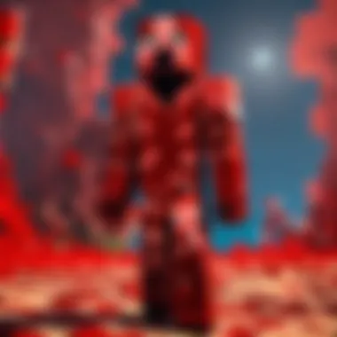 An infographic illustrating the cultural significance of red dye within the Minecraft community