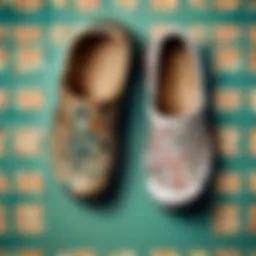 Custom-designed Crocs with artistic patterns