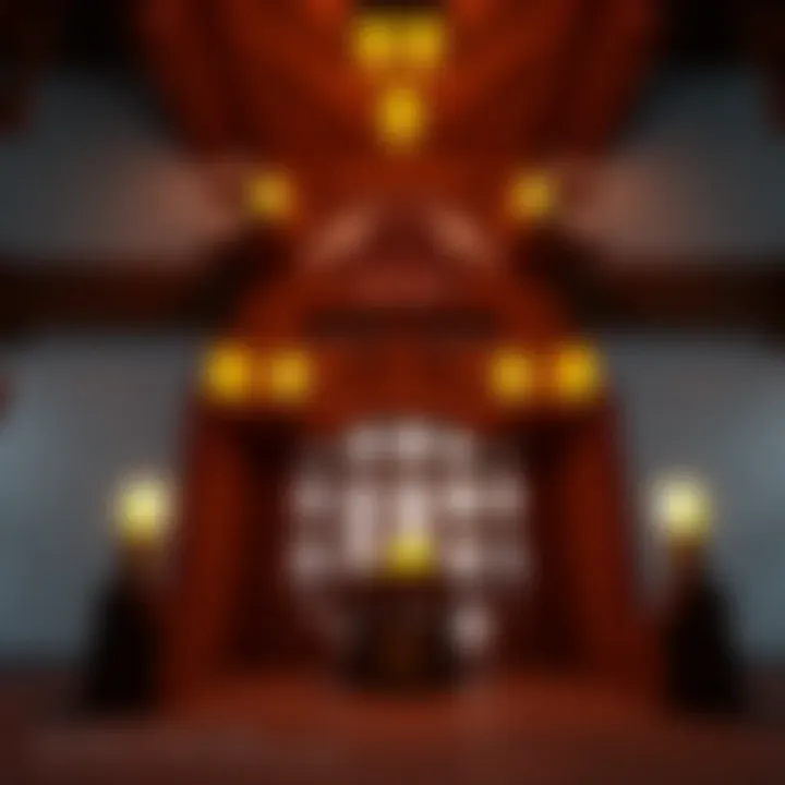 Aesthetic arrangement of torch lamps creating a cozy atmosphere