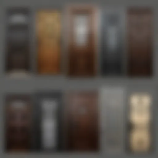 A showcase of various iron door designs in Minecraft, highlighting their unique aesthetics.
