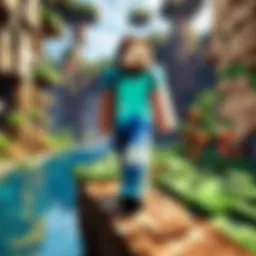 Creative Minecraft gameplay illustration